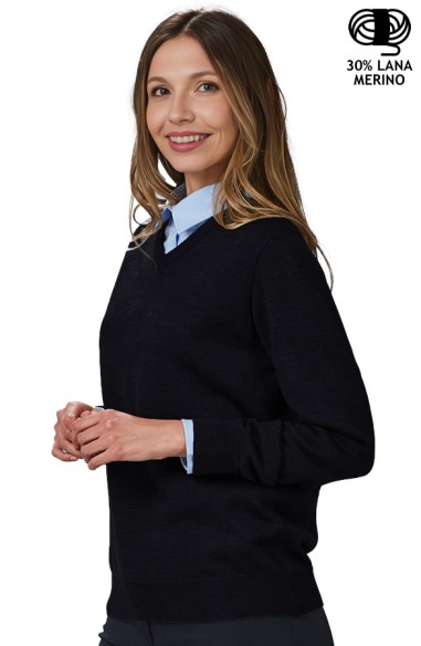 MAGLIA DONNA M/L SCOLLO A V