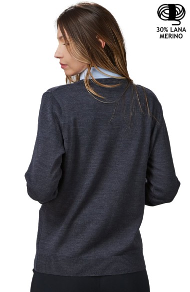 MAGLIA DONNA M/L SCOLLO A V