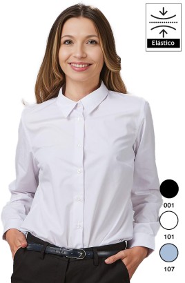CAMISA MUJER M/L ELASTANO