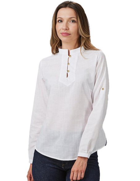 CAMICIA 3 BOTTONI DONNA FLORA