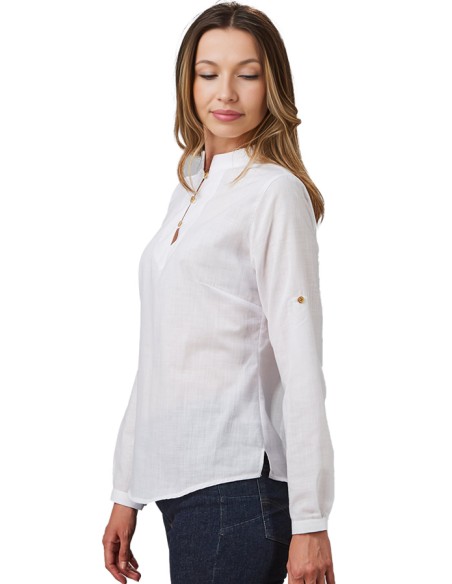 CAMISA 3 BOTONES MUJER FLORA