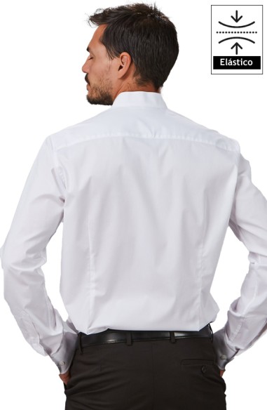 CAMICIA UOMO COLLO MAO M/L ELASTAN