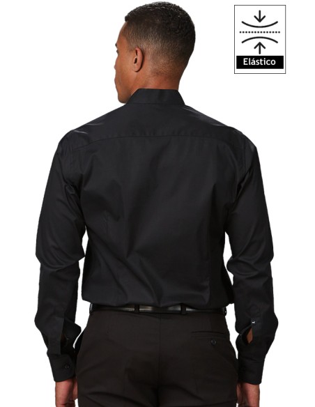 CAMICIA UOMO COLLO MAO M/L ELASTAN