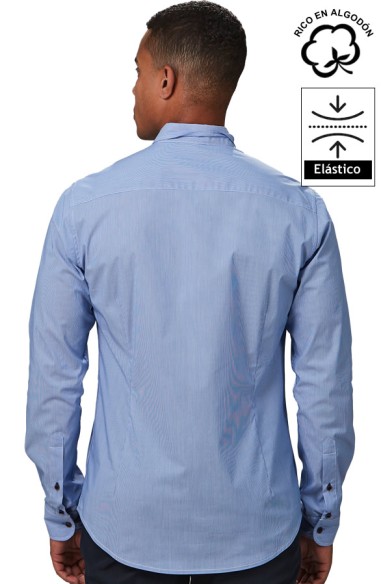 CAMISA DE MICRORAYAS HOMBRE LEONARDO