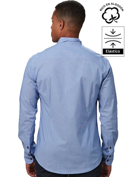 CAMISA DE MICRORAYAS HOMBRE LEONARDO