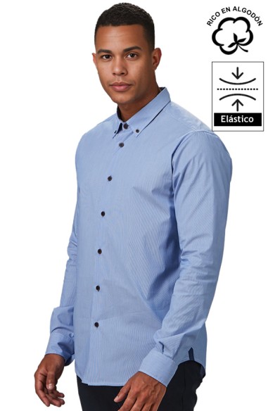 CAMICIA A MICRORIGHE UOMO LEONARDO