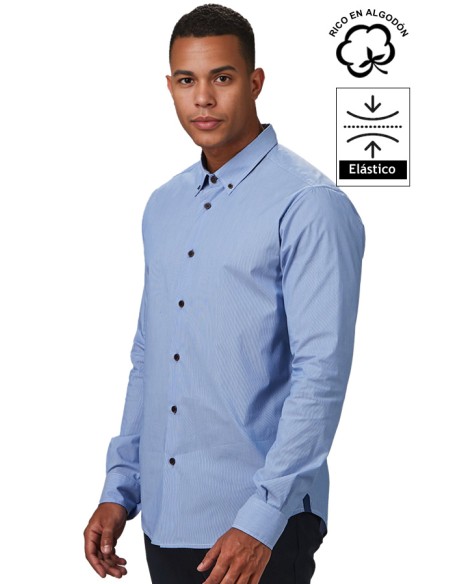 CAMICIA A MICRORIGHE UOMO LEONARDO