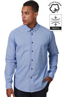 CAMISA DE MICRORAYAS HOMBRE LEONARDO 2