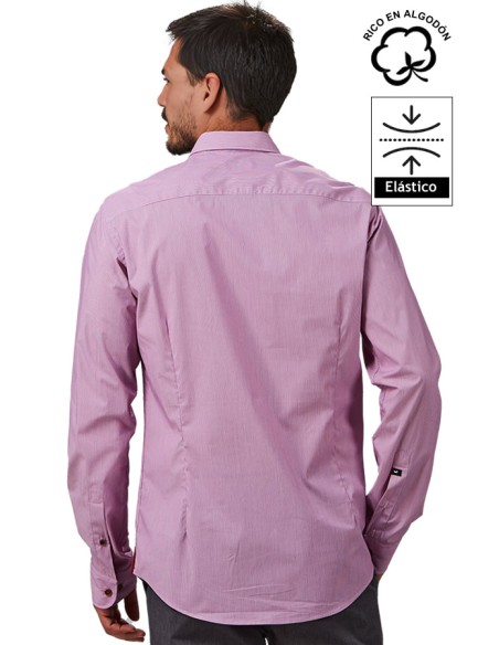 CAMISA DE MICRORAYAS HOMBRE LEONARDO