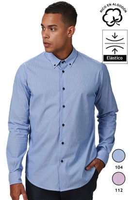 CAMICIA A MICRORIGHE UOMO LEONARDO