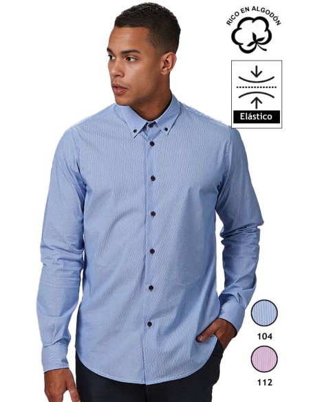 CAMICIA A MICRORIGHE UOMO LEONARDO