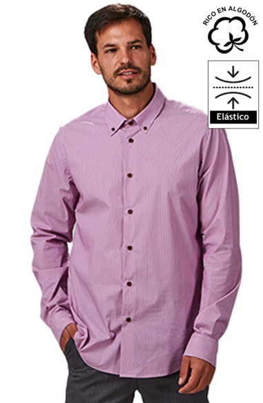 CAMICIA A MICRORIGHE UOMO LEONARDO