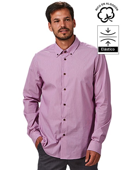 CAMISA DE MICRORAYAS HOMBRE LEONARDO