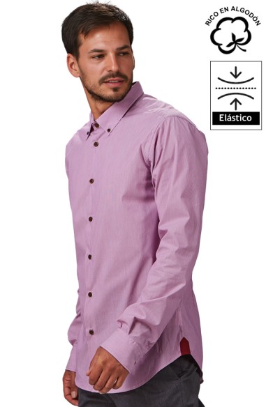 CAMICIA A MICRORIGHE UOMO LEONARDO