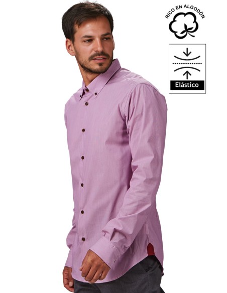 CAMICIA A MICRORIGHE UOMO LEONARDO