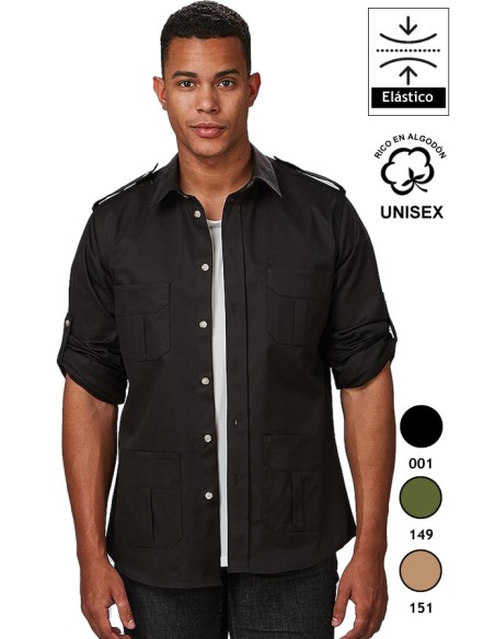 CAMICIA UNISEX MANICA ROLL UP 4 TASCHE MICHELE
