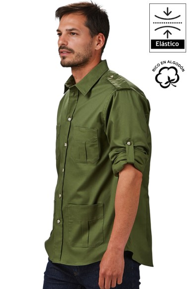 CAMICIA UNISEX MANICA ROLL UP 4 TASCHE MICHELE