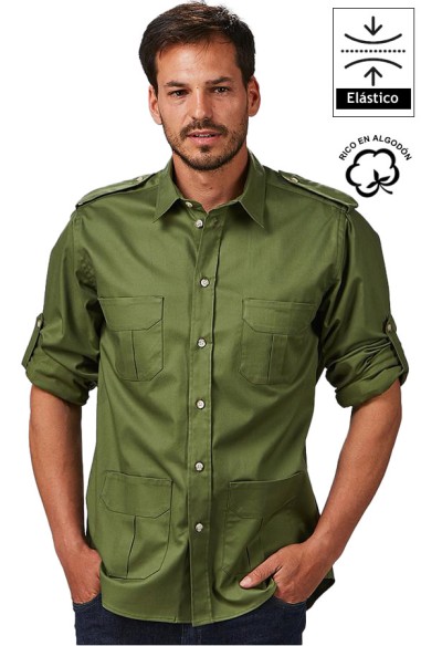 CAMICIA UNISEX MANICA ROLL UP 4 TASCHE MICHELE