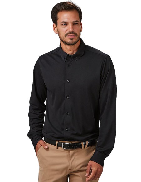 CAMISA AIR DRY CLASICA HOMBRE SALVATORE -negro