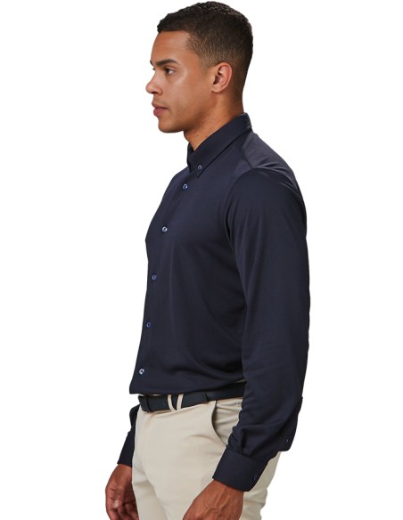 CAMISA AIR DRY CLASICA HOMBRE SALVATORE -marino