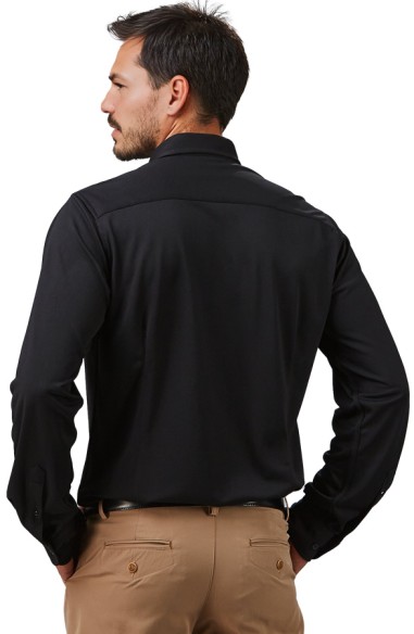 CAMISA AIR DRY CLASICA HOMBRE SALVATORE -negro
