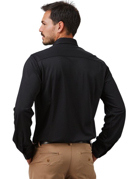 CAMISA AIR DRY CLASICA HOMBRE SALVATORE -negro