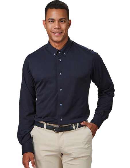 CAMISA AIR DRY CLASICA HOMBRE SALVATORE -marino