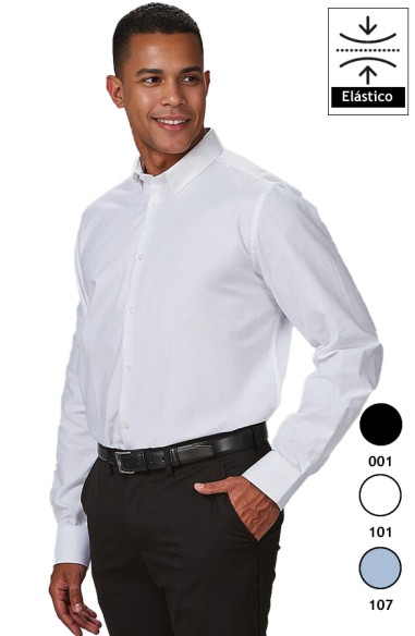 CAMISA HOMBRE M/L ELASTANO
