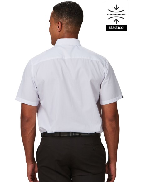 CAMISA HOMBRE M/C ELASTANO -blanco