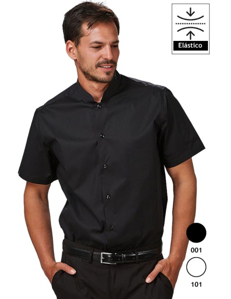 CAMICIA UOMO COLLO MAO M/C ELASTAN