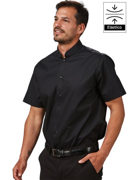 CAMICIA UOMO COLLO MAO M/C ELASTAN