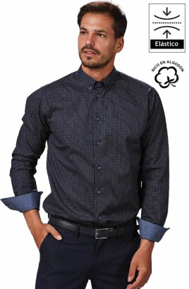 CAMISA DE PUNTOS BICOLOR HOMBRE NINO
