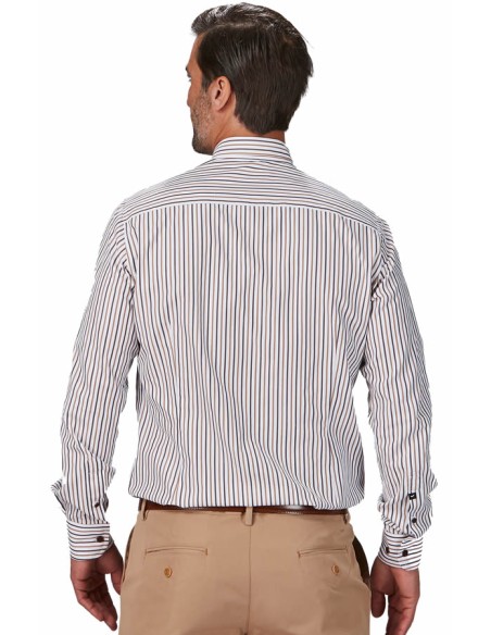 CAMICIA A RIGHE BICOLORE UOMO ALESSANDRO