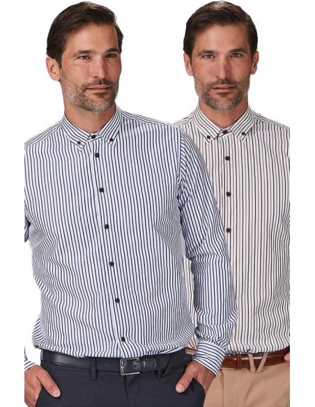 CAMICIA A RIGHE BICOLORE UOMO ALESSANDRO