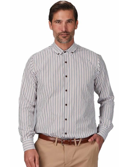 CAMICIA A RIGHE BICOLORE UOMO ALESSANDRO