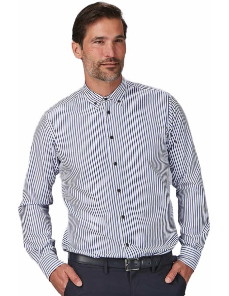 CAMICIA A RIGHE BICOLORE UOMO ALESSANDRO