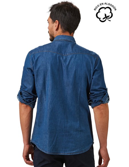 CAMICIA JEANS MANICA REGOLABILE UOMO MATTIA