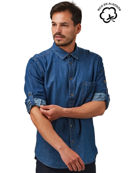 CAMISA TEJANA MANGA REGULABLE HOMBRE MATTIA