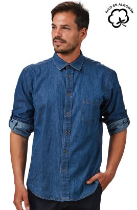 CAMISA TEJANA MANGA REGULABLE HOMBRE MATTIA