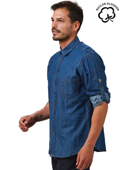 CAMISA TEJANA MANGA REGULABLE HOMBRE MATTIA