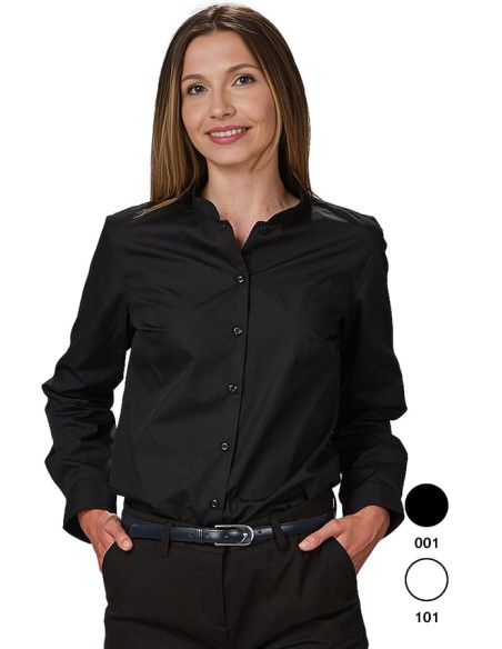 CAMISA MUJER CUELLO MAO M/L REDLINE
