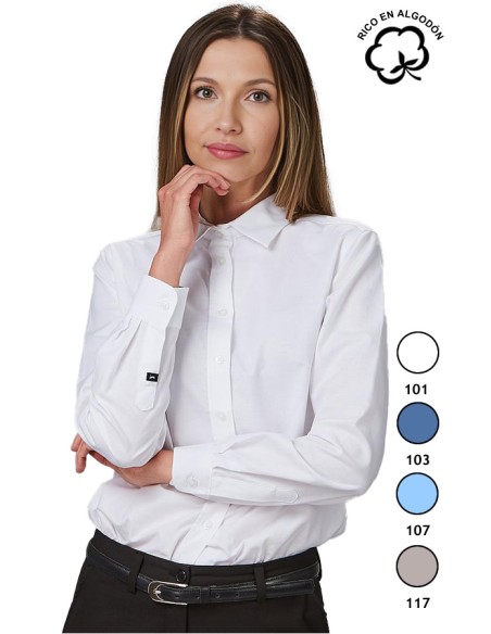 CAMICIA COLORE MANICA LUNGA (DONNA)