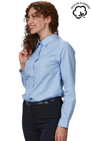 CAMICIA COLORE MANICA LUNGA (DONNA)