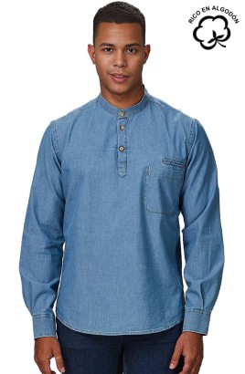 CAMICIA JEANS 3 BOTTONI UOMO ROMEO