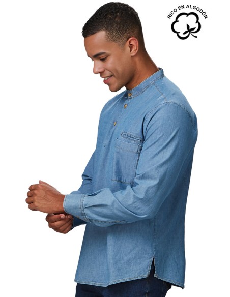 CAMICIA JEANS 3 BOTTONI UOMO ROMEO