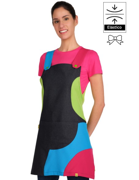 GREMBIULE DA INSEGNANTE - DENIM MULTICOLORE