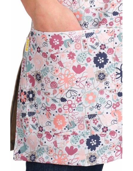 VESTITO STAMPA FIORI BEIGE