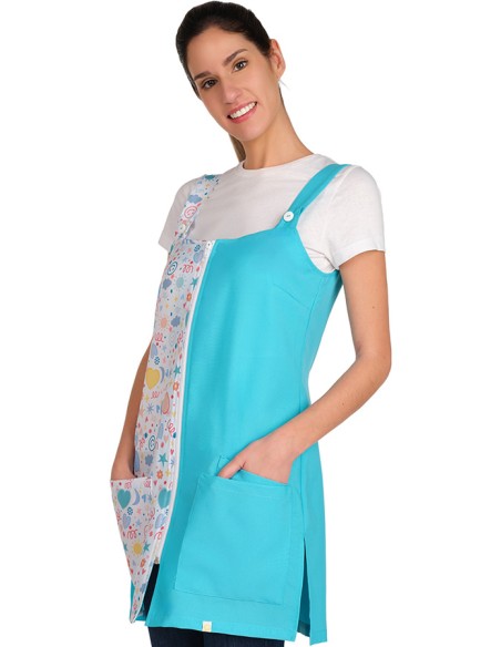 VESTITO STAMPA DIVER TURCHESE