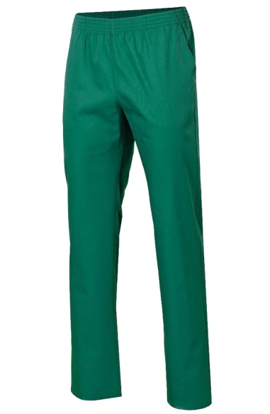 PANTALONI COLORE IN TWILL GOMMA