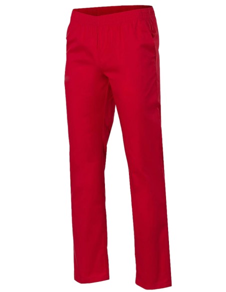 PANTALONI COLORE IN TWILL GOMMA